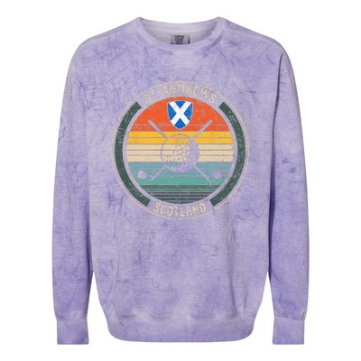 Golf St Andrews Scotland Golf Lover Gift Ideas Golf Player Colorblast Crewneck Sweatshirt