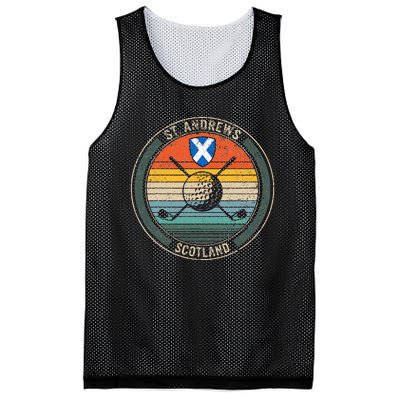 Golf St Andrews Scotland Golf Lover Gift Ideas Golf Player Mesh Reversible Basketball Jersey Tank