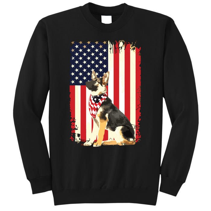 German Shepherd American Flag Shirts Independence 4th Of July Sweatshirt