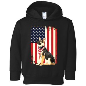 German Shepherd American Flag Shirts Independence 4th Of July Toddler Hoodie