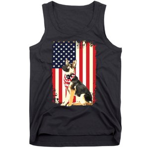 German Shepherd American Flag Shirts Independence 4th Of July Tank Top