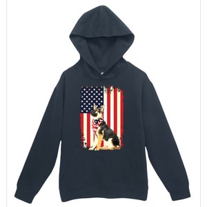 German Shepherd American Flag Shirts Independence 4th Of July Urban Pullover Hoodie