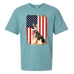 German Shepherd American Flag Shirts Independence 4th Of July Sueded Cloud Jersey T-Shirt