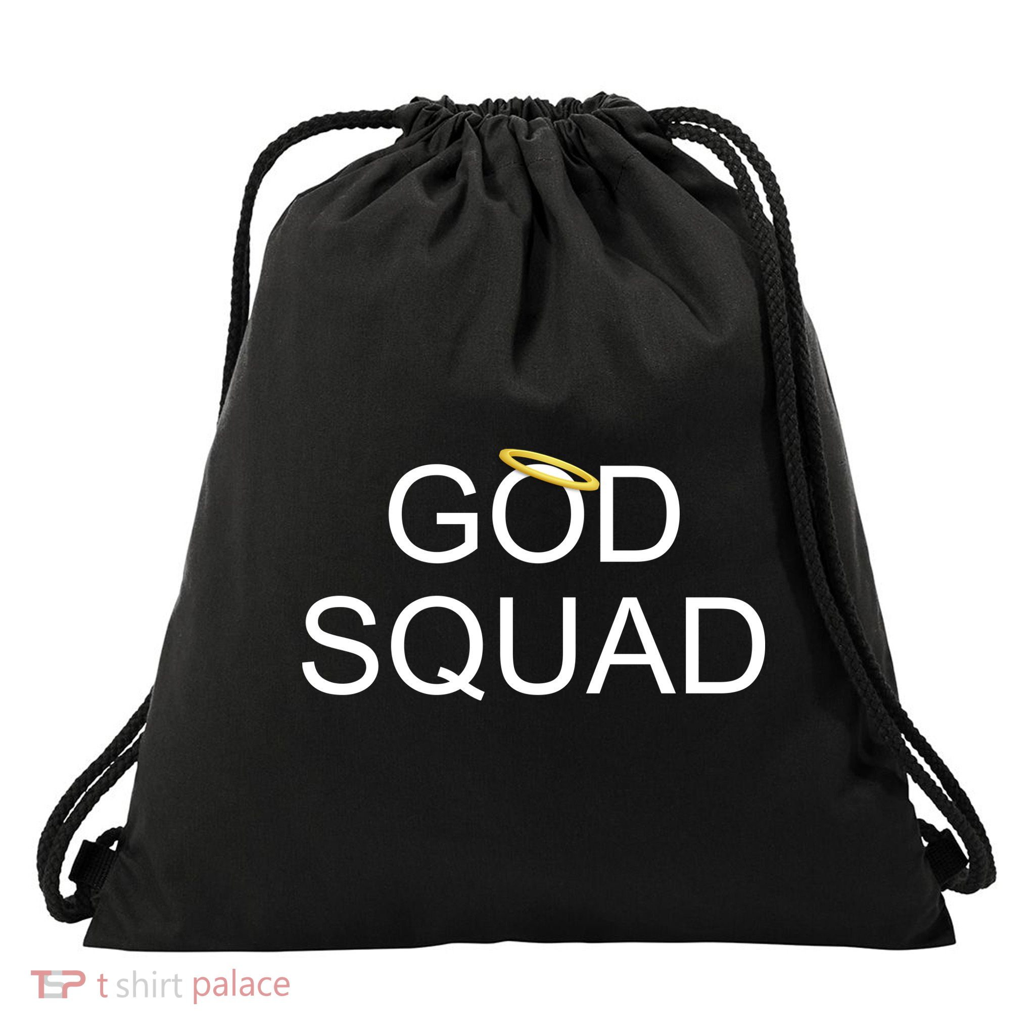 God Squad Angel Halo Drawstring Bag