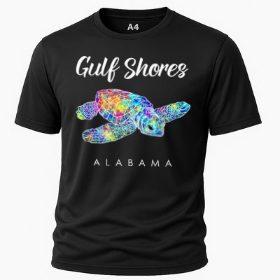 Gulf Shores Alabama Watercolor Sea Turtle Cooling Performance Crew T-Shirt