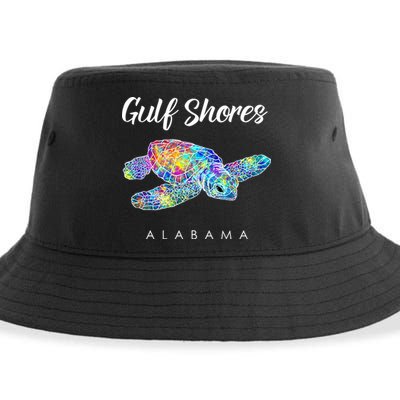 Gulf Shores Alabama Watercolor Sea Turtle Sustainable Bucket Hat