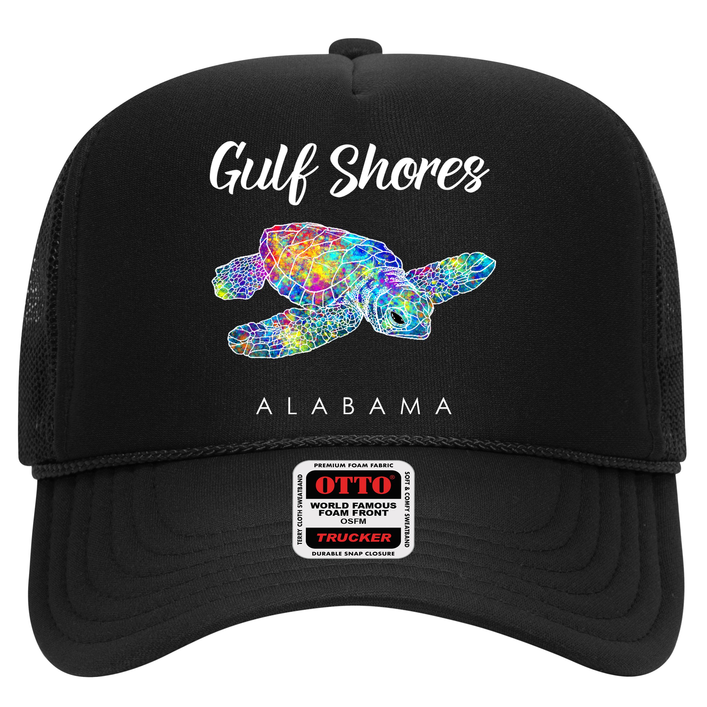Gulf Shores Alabama Watercolor Sea Turtle Hat