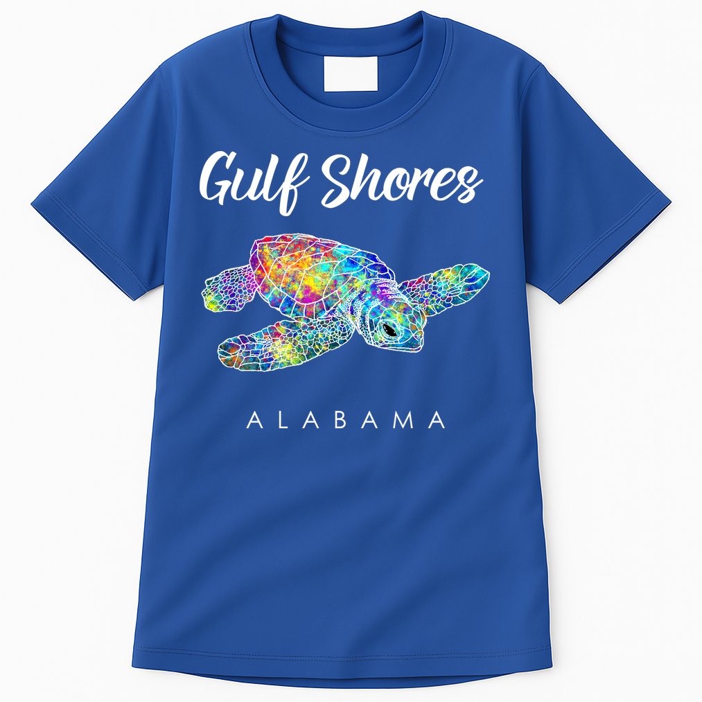 Gulf Shores Alabama Watercolor Sea Turtle Tall T-Shirt