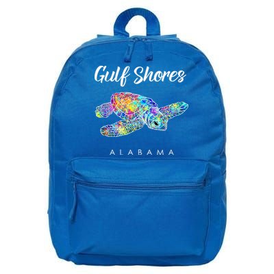 Gulf Shores Alabama Watercolor Sea Turtle 16 in Basic Backpack