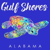 Gulf Shores Alabama Watercolor Sea Turtle Womens Tank Top