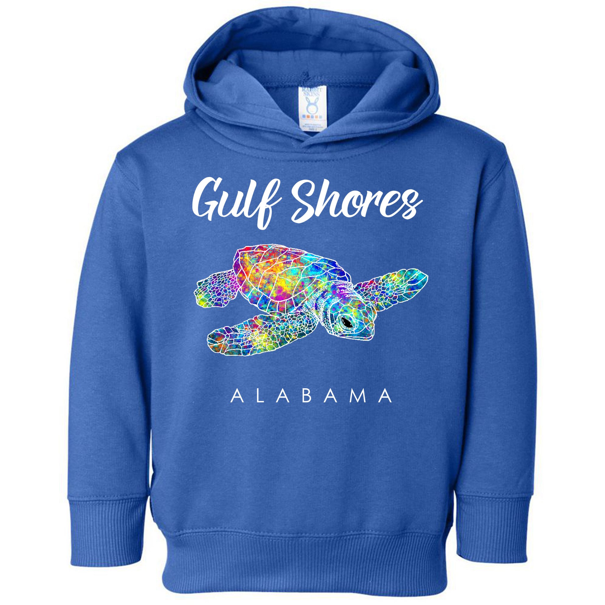 Gulf Shores Alabama Watercolor Sea Turtle Toddler Hoodie