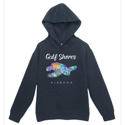 Gulf Shores Alabama Watercolor Sea Turtle Urban Pullover Hoodie