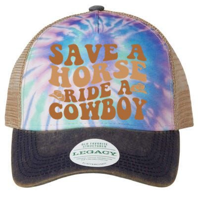 Groovy Save A Horse Ride A Cowboy Legacy Tie Dye Trucker Hat