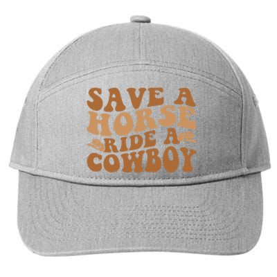 Groovy Save A Horse Ride A Cowboy 7-Panel Snapback Hat