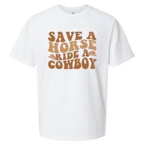 Groovy Save A Horse Ride A Cowboy Sueded Cloud Jersey T-Shirt