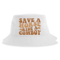 Groovy Save A Horse Ride A Cowboy Sustainable Bucket Hat