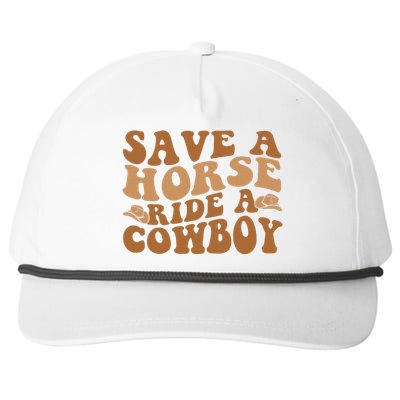 Groovy Save A Horse Ride A Cowboy Snapback Five-Panel Rope Hat