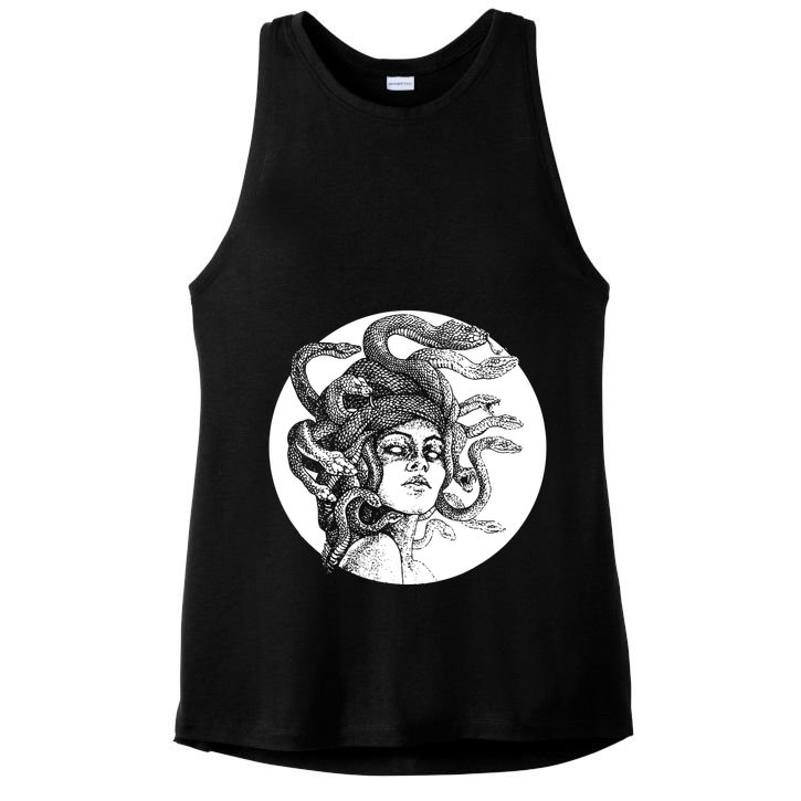 Greek Snakes Ancient Greece Mythology Gothic Goddess Ladies PosiCharge Tri-Blend Wicking Tank
