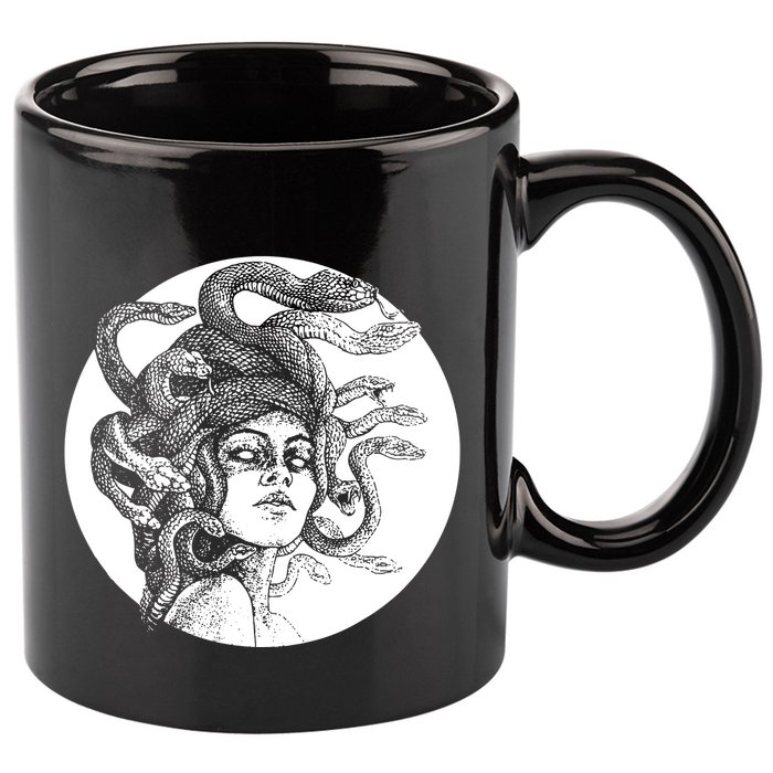 Greek Snakes Ancient Greece Mythology Gothic Goddess 11oz C Handle Ceramic Mug