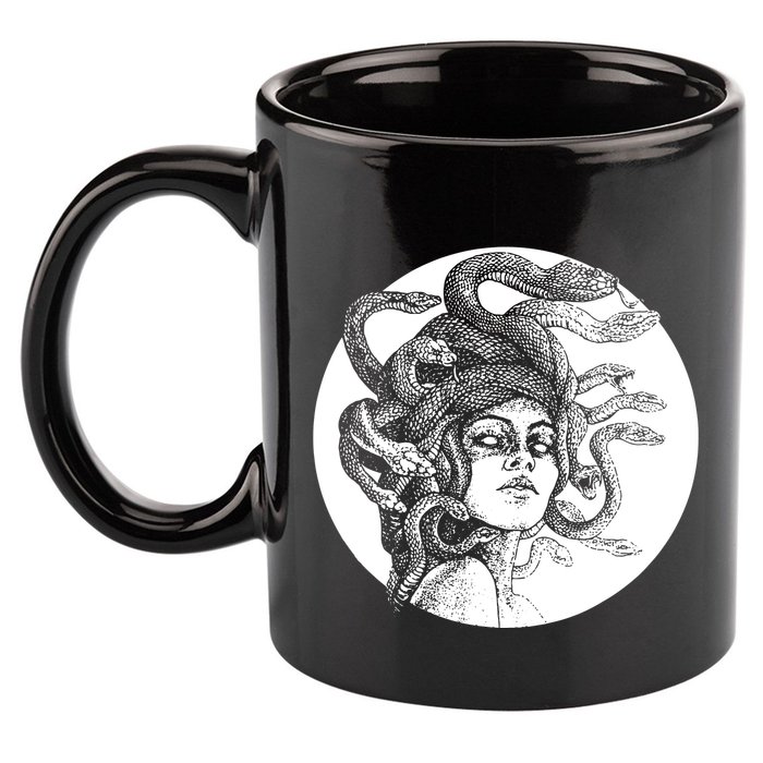 Greek Snakes Ancient Greece Mythology Gothic Goddess 11oz C Handle Ceramic Mug