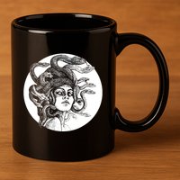Greek Snakes Ancient Greece Mythology Gothic Goddess 11oz C Handle Ceramic Mug