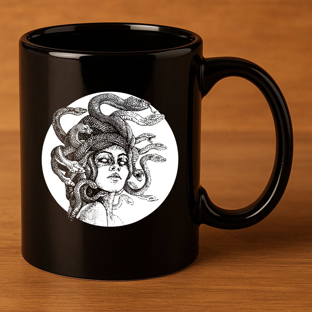 Greek Snakes Ancient Greece Mythology Gothic Goddess 11oz C Handle Ceramic Mug