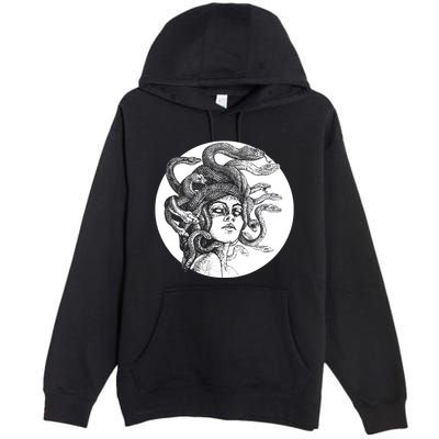 Greek Snakes Ancient Greece Mythology Gothic Goddess Premium Pullover Hoodie
