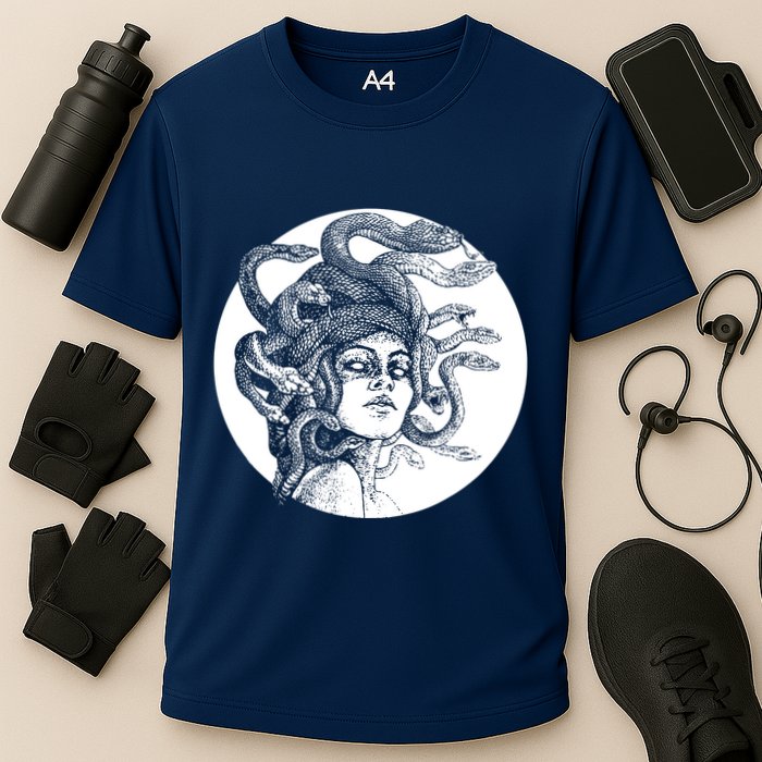 Greek Snakes Ancient Greece Mythology Gothic Goddess Cooling Performance Crew T-Shirt
