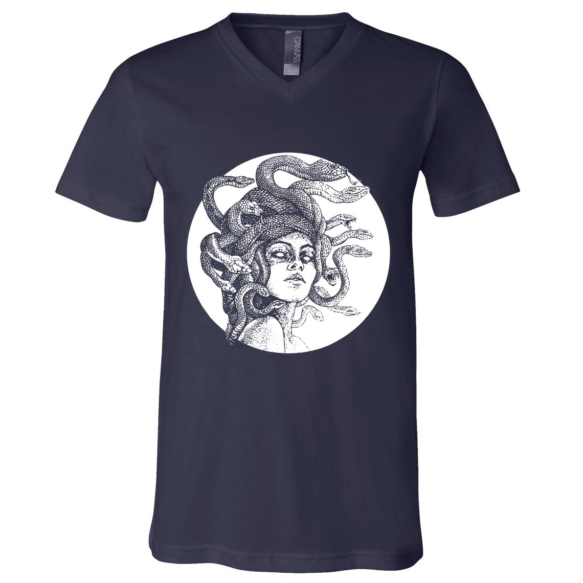 Greek Snakes Ancient Greece Mythology Gothic Goddess V-Neck T-Shirt