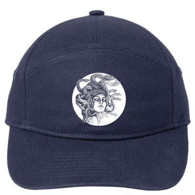 Greek Snakes Ancient Greece Mythology Gothic Goddess 7-Panel Snapback Hat