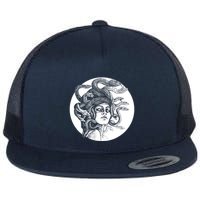 Greek Snakes Ancient Greece Mythology Gothic Goddess Flat Bill Trucker Hat