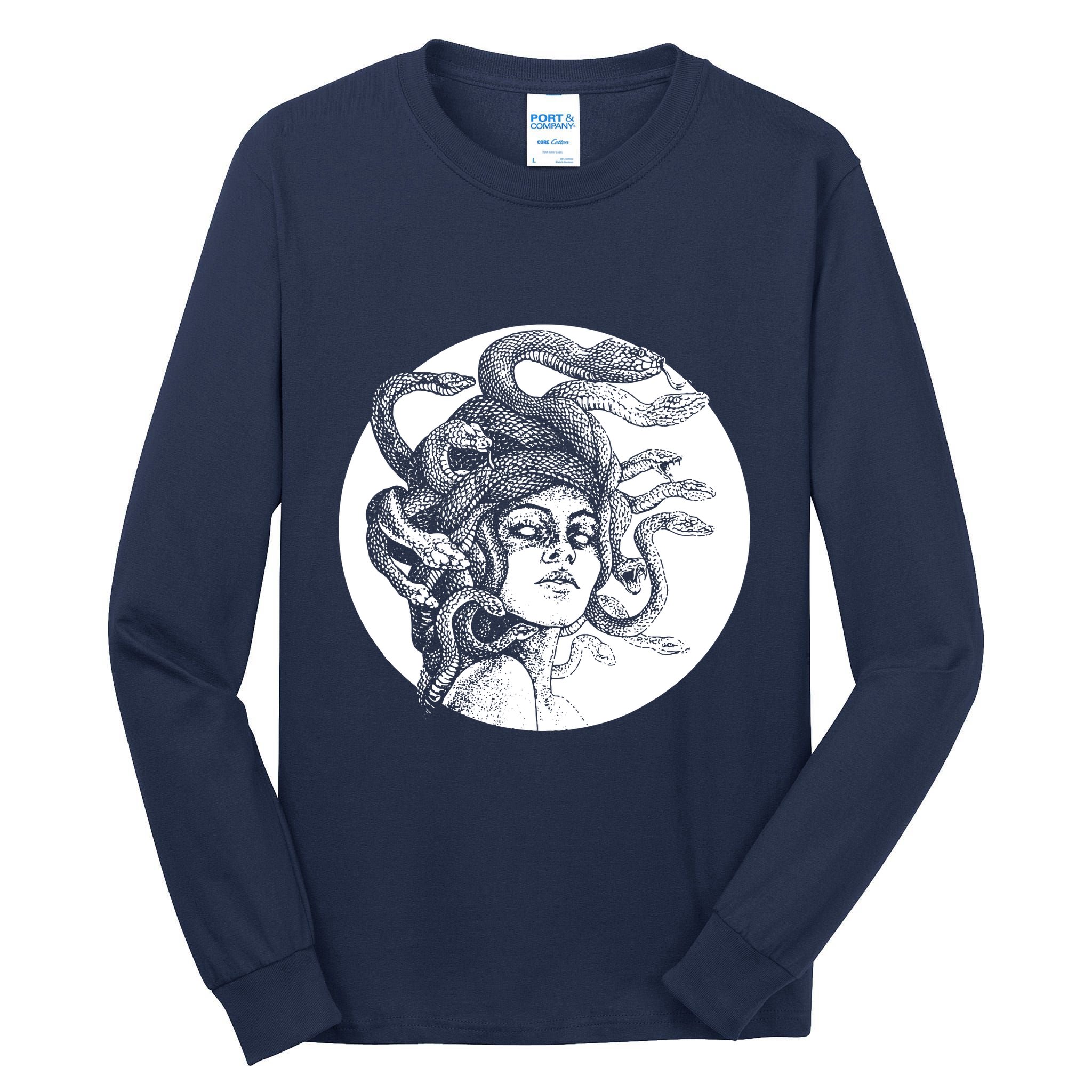 Greek Snakes Ancient Greece Mythology Gothic Goddess Tall Long Sleeve T-Shirt