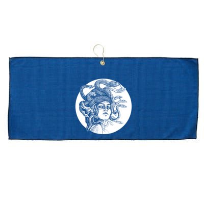 Greek Snakes Ancient Greece Mythology Gothic Goddess Large Microfiber Waffle Golf Towel