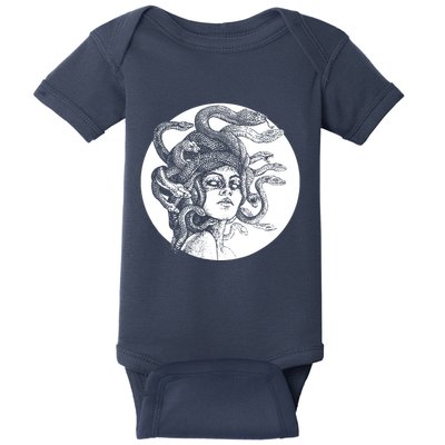 Greek Snakes Ancient Greece Mythology Gothic Goddess Baby Bodysuit