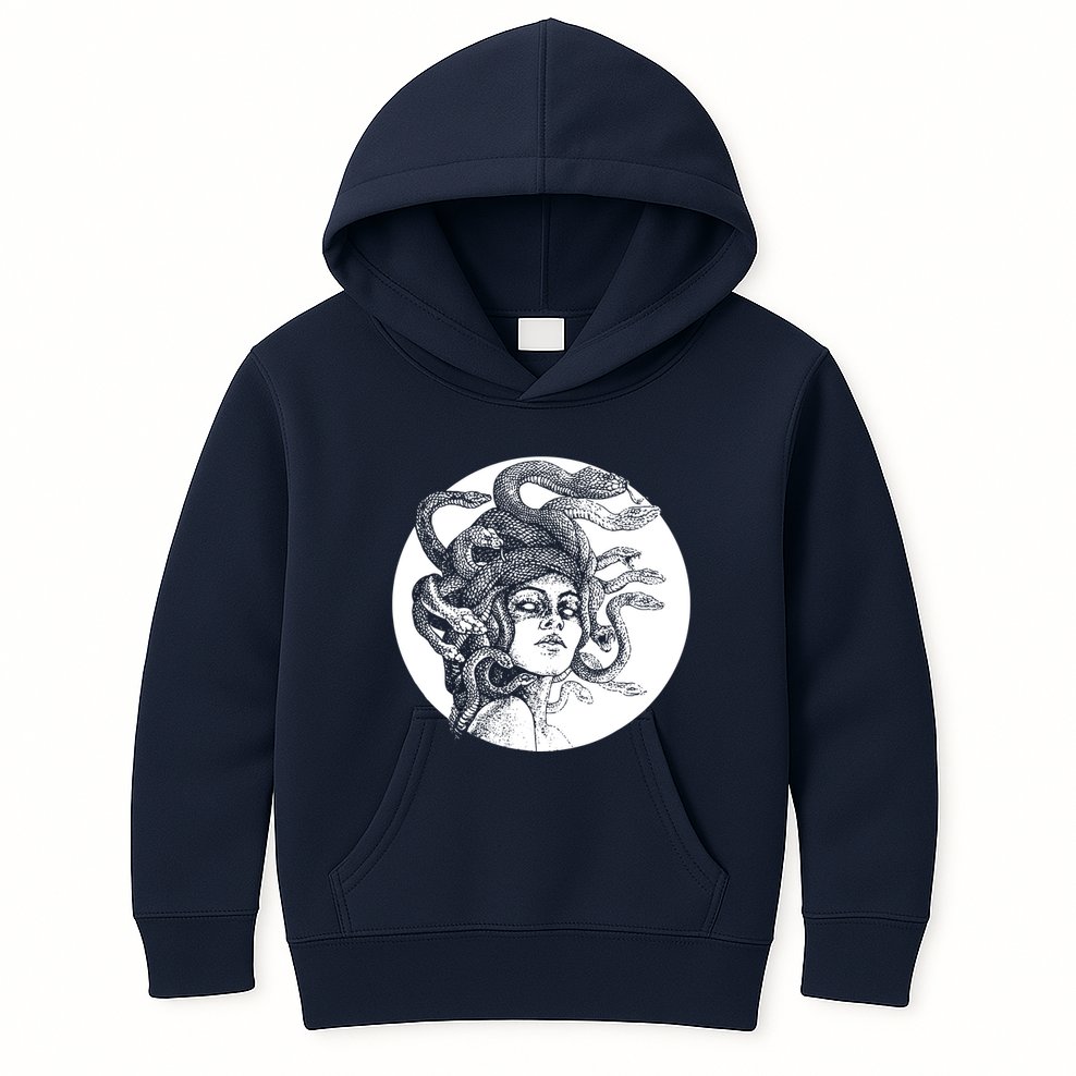 Greek Snakes Ancient Greece Mythology Gothic Goddess Kids Hoodie