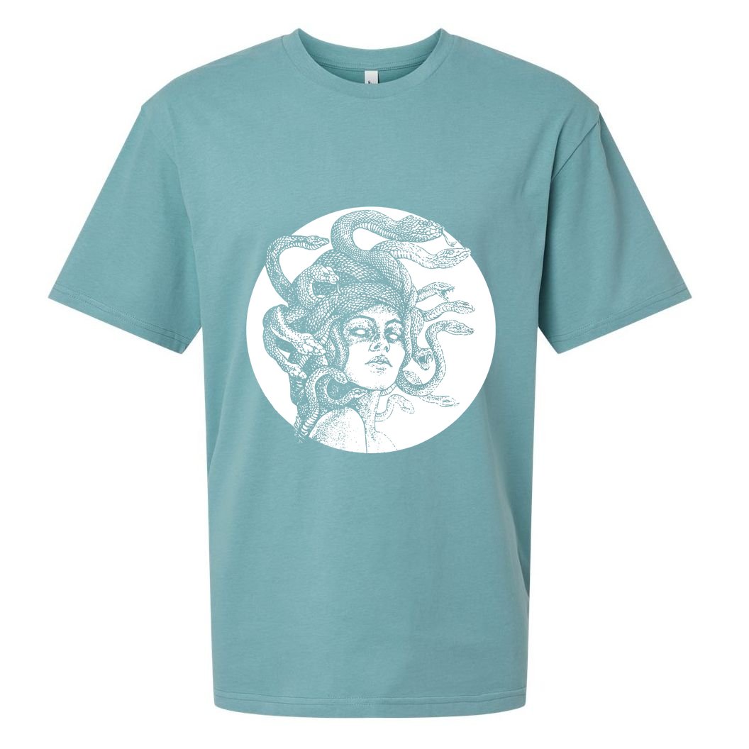 Greek Snakes Ancient Greece Mythology Gothic Goddess Sueded Cloud Jersey T-Shirt