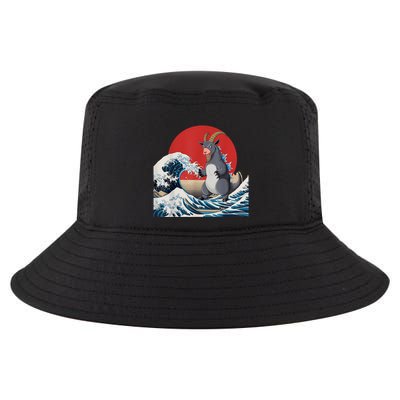 Goat Stuffed Animal Goat Costume Japanese Art Goatzilla Cool Comfort Performance Bucket Hat