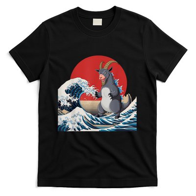 Goat Stuffed Animal Goat Costume Japanese Art Goatzilla T-Shirt