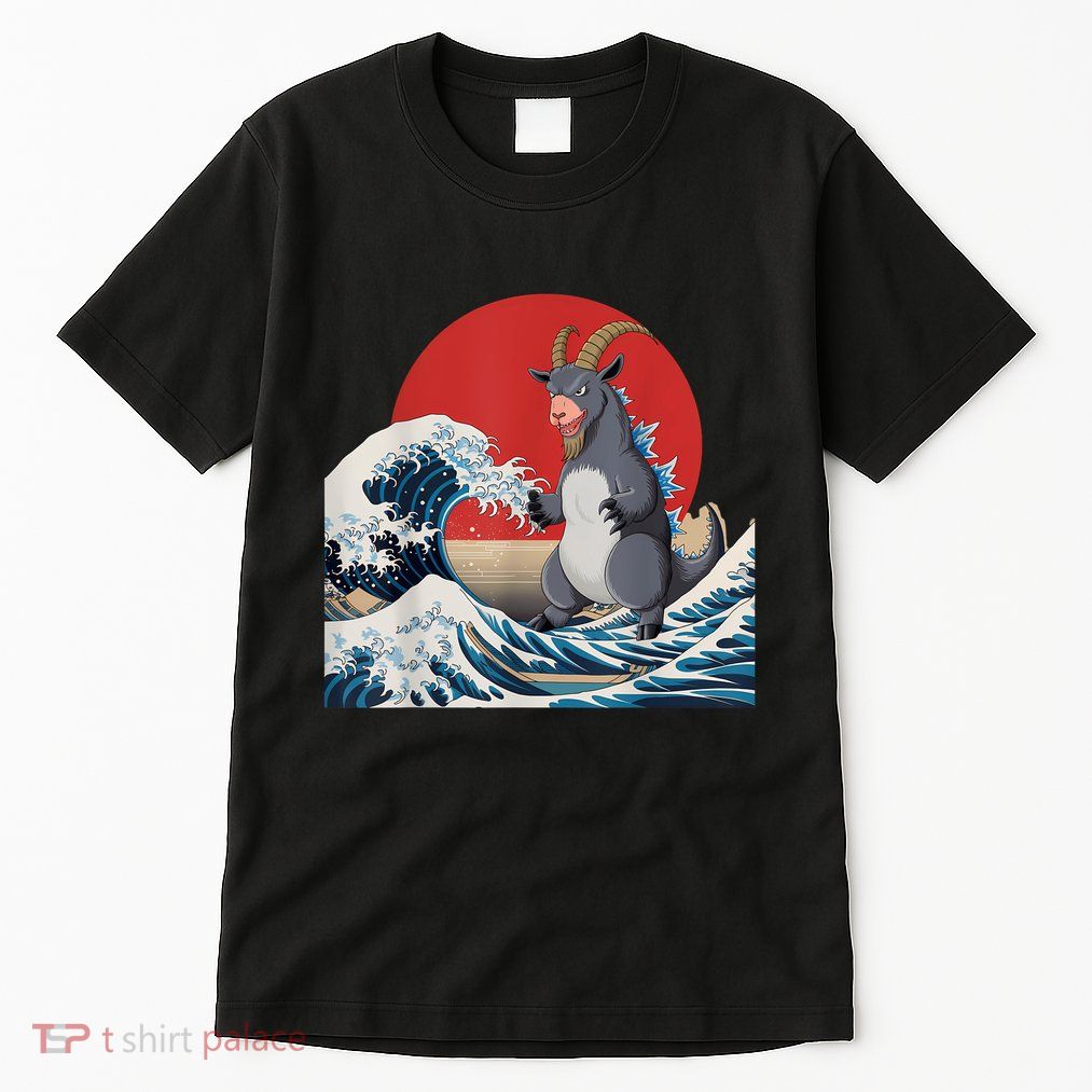 Goat Stuffed Animal Goat Costume Japanese Art Goatzilla Tall T-Shirt