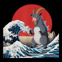 Goat Stuffed Animal Goat Costume Japanese Art Goatzilla Backpack
