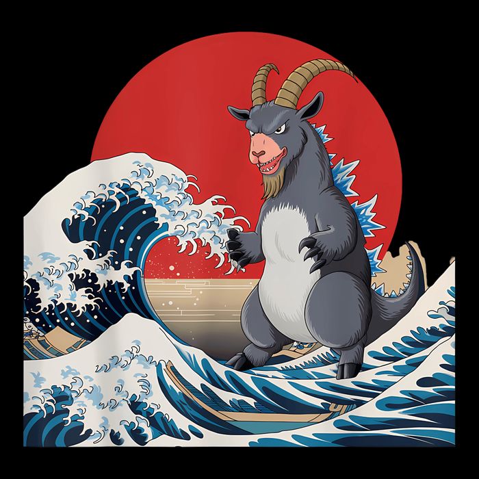 Goat Stuffed Animal Goat Costume Japanese Art Goatzilla Backpack