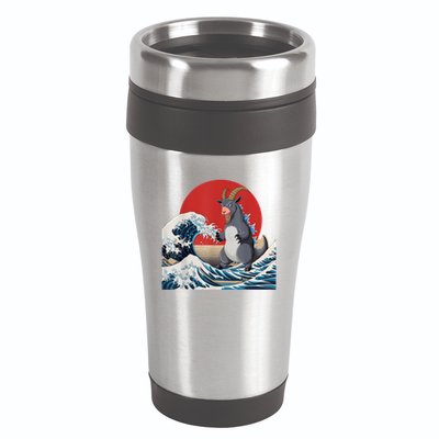Goat Stuffed Animal Goat Costume Japanese Art Goatzilla 16oz Travel Tumbler