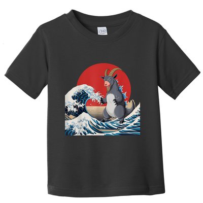Goat Stuffed Animal Goat Costume Japanese Art Goatzilla Toddler T-Shirt