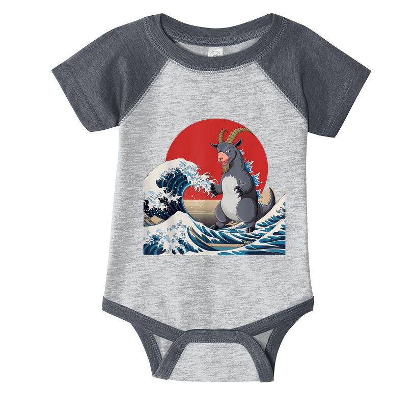 Goat Stuffed Animal Goat Costume Japanese Art Goatzilla Infant Baby Jersey Bodysuit