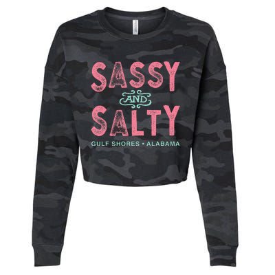 Gulf Shores Alabama Sassy And Salty Cropped Pullover Crew