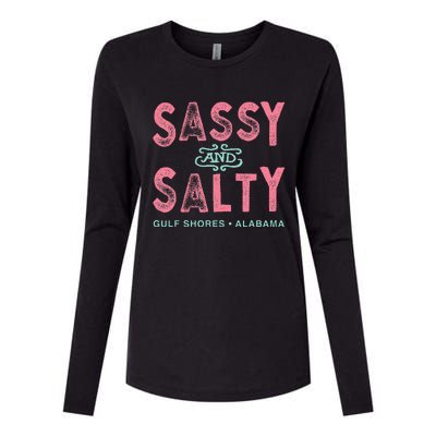 Gulf Shores Alabama Sassy And Salty Womens Cotton Relaxed Long Sleeve T-Shirt