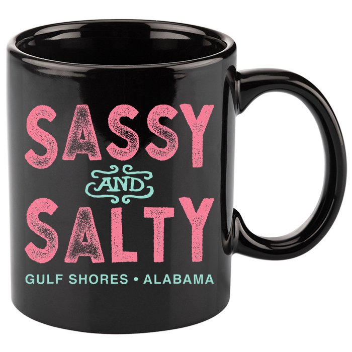 Gulf Shores Alabama Sassy And Salty 11oz C Handle Ceramic Mug