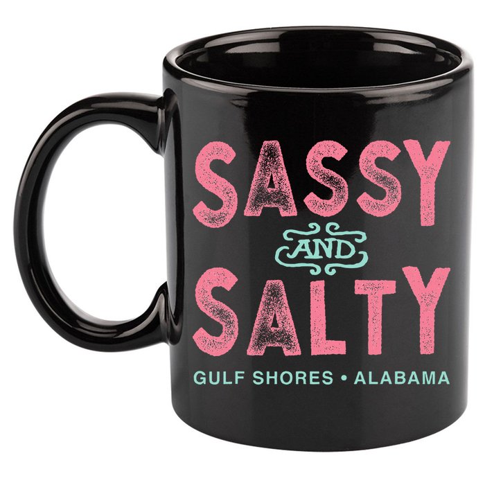 Gulf Shores Alabama Sassy And Salty 11oz C Handle Ceramic Mug