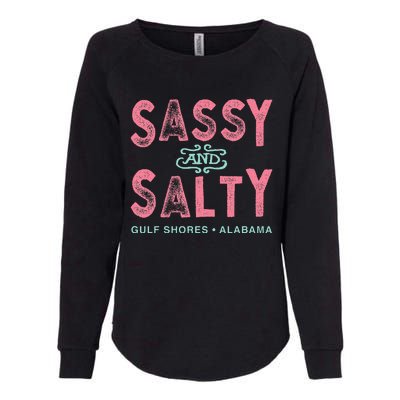 Gulf Shores Alabama Sassy And Salty Womens California Wash Sweatshirt