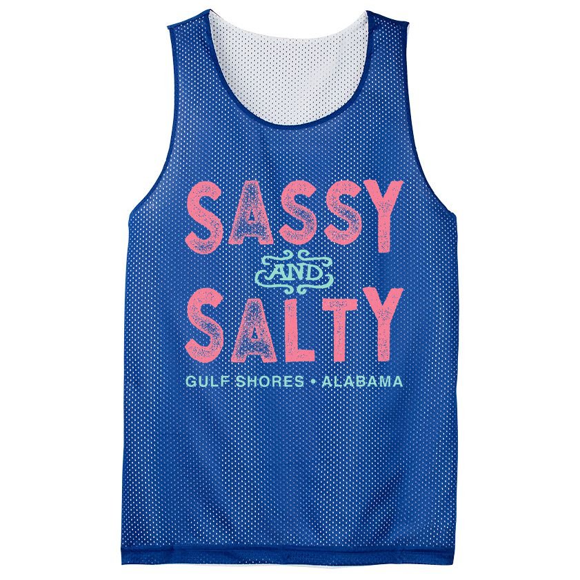 Gulf Shores Alabama Sassy And Salty Mesh Reversible Basketball Jersey Tank